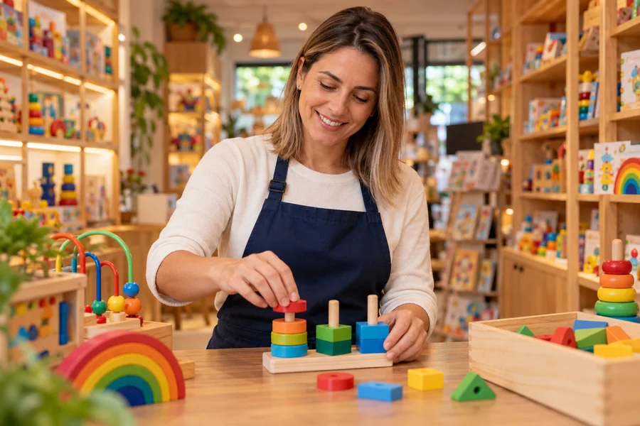 Cena ilustrativa para lojas de brinquedos